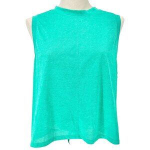 DSG Tie-Back Tank Top Womens XL Mint Green Mesh Poly Nylon Summer Activewear